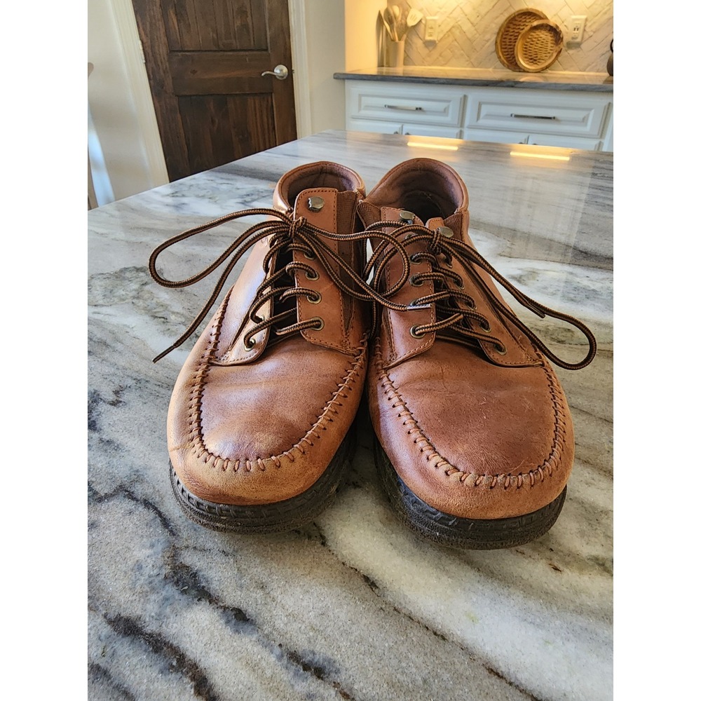 Dr Scholls Mily Chukka Women Tan Leather Lace Up Ankle Boots Comfort Shoes S - Picture 5 of 9